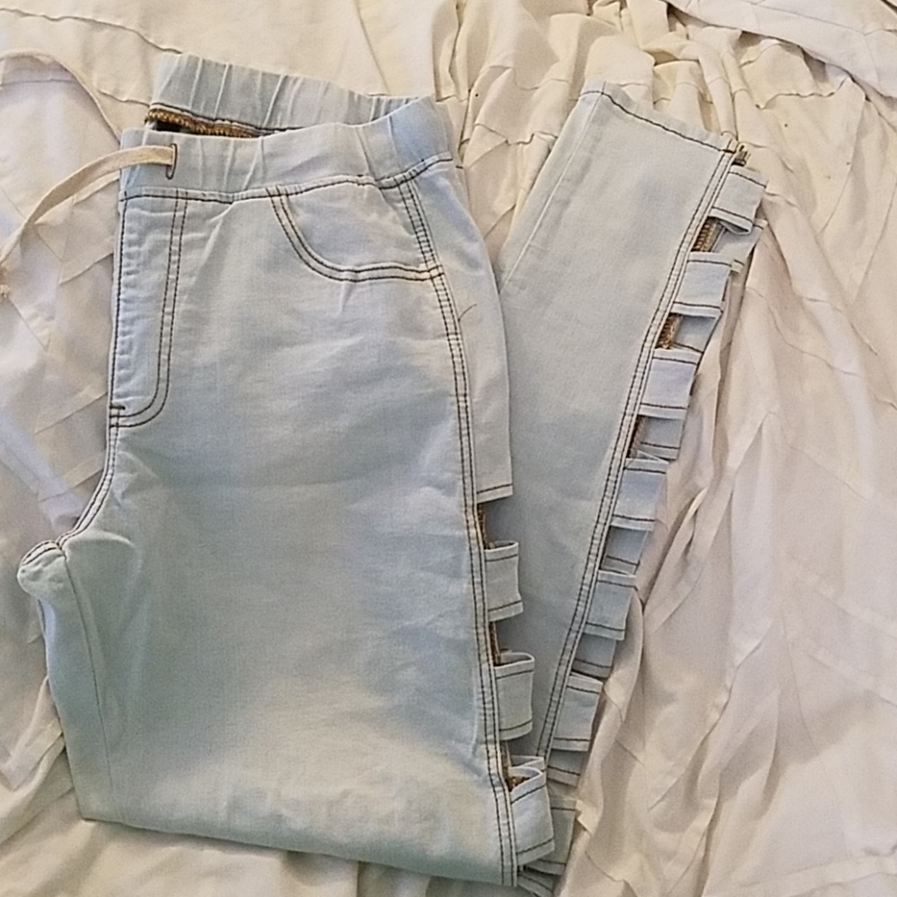 NWOT Stretch denim jeans with cut out sides, 2x